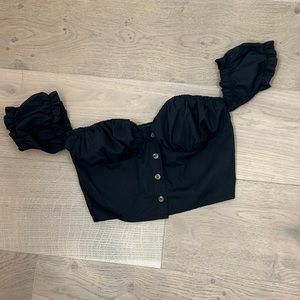 Black crop top